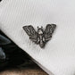 Gothic Butterfly Skull Cufflinks - Handmade 925 Silver