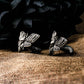 Gothic Butterfly Skull Cufflinks - Handmade 925 Silver