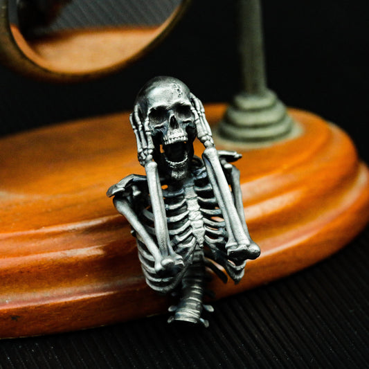 The Scream Skull Pendant - 925 Silver Handmade