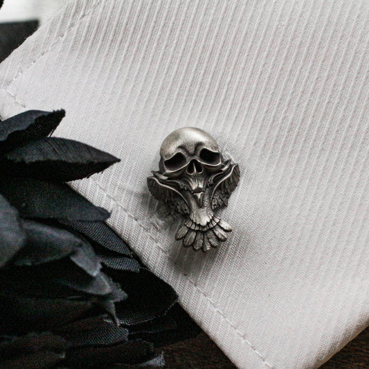 Owl Head Cufflinks - 925 Silver Handmade