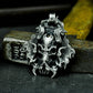 Beast Skull Pendant with Gothic Frame ¨C 925 Sterling Silver Handmade