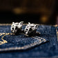 Saber-toothed Tiger Cufflinks - 925 Silver Handmade