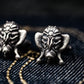 Moth Button Cufflinks - 925 Sterling Silver Handmade