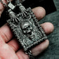 Baroque Skull Pendant ¨C Handmade 925 Silver Framed Gothic Necklace