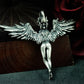 Winged Female Angel Pendant ¨C 925 Sterling Silver Handmade