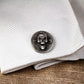 Skull Badge Cufflinks - 925 Silver Handmade