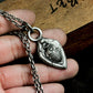 Sacred Heart Shield Pendant ¨C 925 Silver Handmade