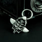 Winged Scarab Pendant with Mechanical Detail - 925 Sterling Silver Handmade