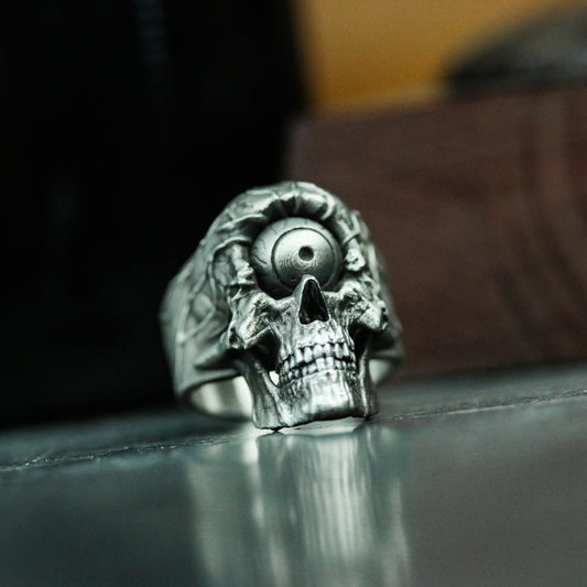 Cyclops Skull Ring - 925 Silver Handmade