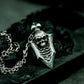 Web Shield Skull Pendant ¨C Handmade 925 Silver Gothic Emblem Necklace