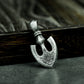 Gothic Anchor Pendant with Ornate Carving - 925 Sterling Silver Handmade