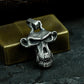 Skull Monkey Pendant with Tribal Frame - 925 Sterling Silver Handmade