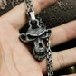 Skull Monkey Pendant with Tribal Frame - 925 Sterling Silver Handmade