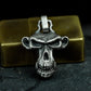 Skull Monkey Pendant with Tribal Frame - 925 Sterling Silver Handmade