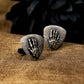 Hand Bone Gothic Rock Cufflinks - 925 Sterling Silver Handmade