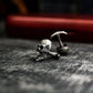 Biker Skull Cufflinks - Gothic Rock Style 925 Silver Handmade