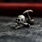 Biker Skull Cufflinks - Gothic Rock Style 925 Silver Handmade