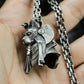 Bastet Warrior Pendant with Futuristic Armor - 925 Sterling Silver Handmade