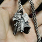 Horus Falcon Pendant with Armored Detail - 925 Sterling Silver Handmade