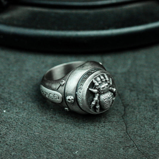 Spider Ring ¨C Handmade 925 Silver Punk Arachnid Band