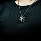 Ram Skull Pendant with Stylized Flames ¨C 925 Sterling Silver Handmade