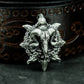 Ram Skull Pendant with Stylized Flames ¨C 925 Sterling Silver Handmade
