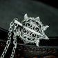 Ram Skull Pendant with Stylized Flames ¨C 925 Sterling Silver Handmade