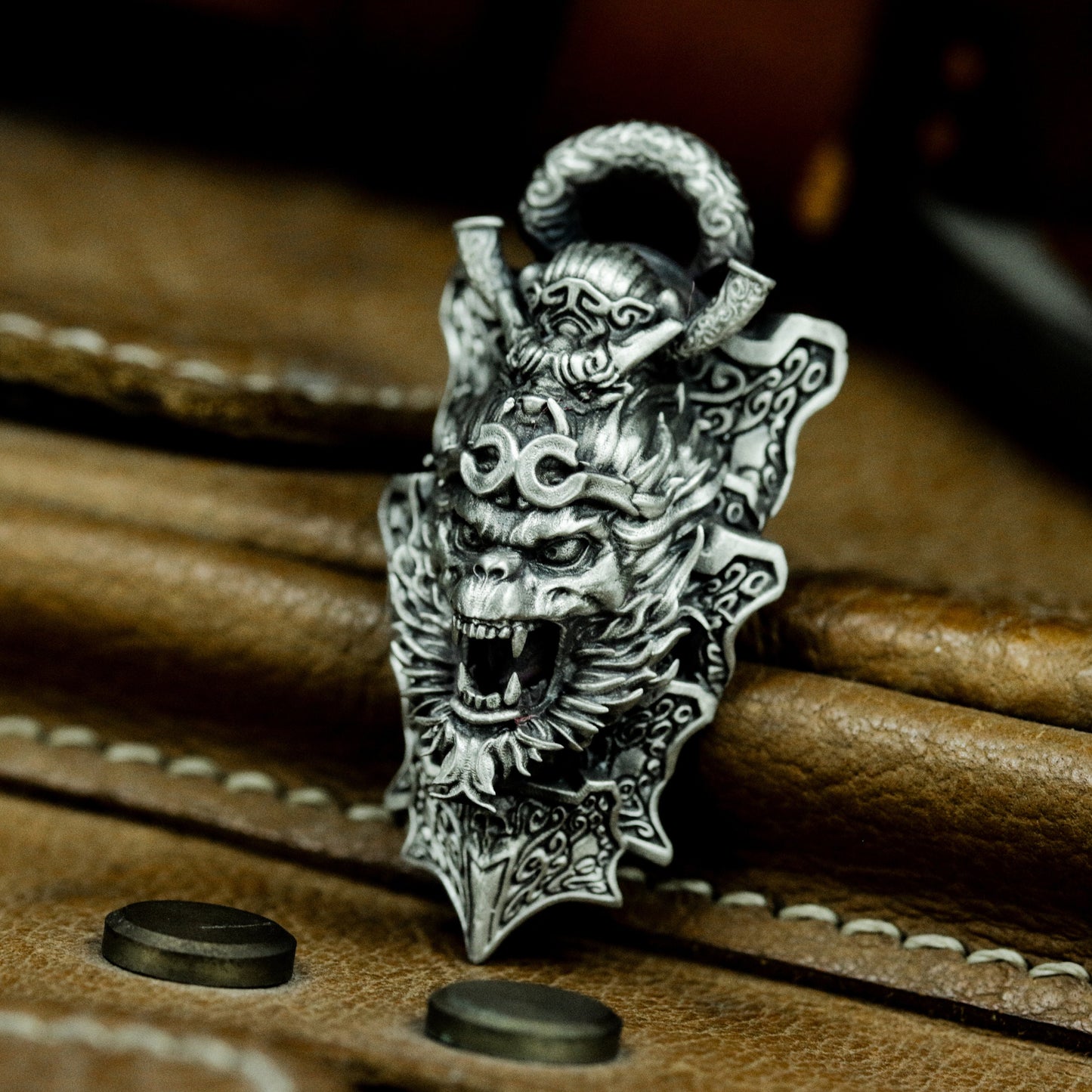 Monkey King Roar Pendant - Black Myth Edition - 925 Sterling Silver Handmade