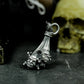 Twin Demon Pendant ¨C Handmade 925 Silver Double Skull Totem Necklace