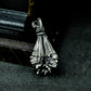 Twin Demon Pendant ¨C Handmade 925 Silver Double Skull Totem Necklace