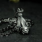 Twin Demon Pendant ¨C Handmade 925 Silver Double Skull Totem Necklace