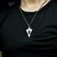 Shield Hand Pendant ¨C Handmade 925 Silver Skeletal Sigil Necklace