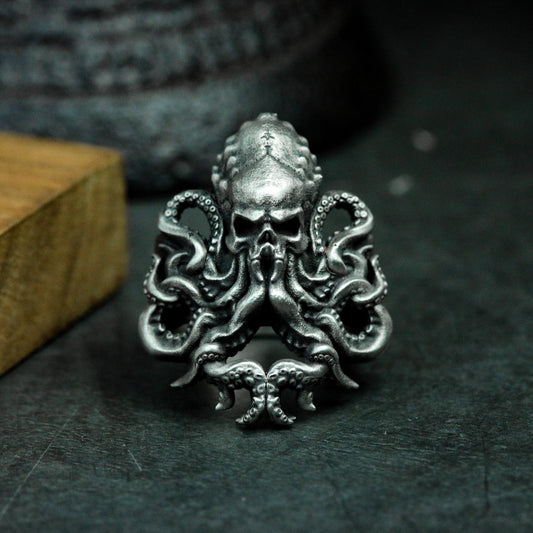 Cthulhu Octopus Ring - 925 Silver Handmade