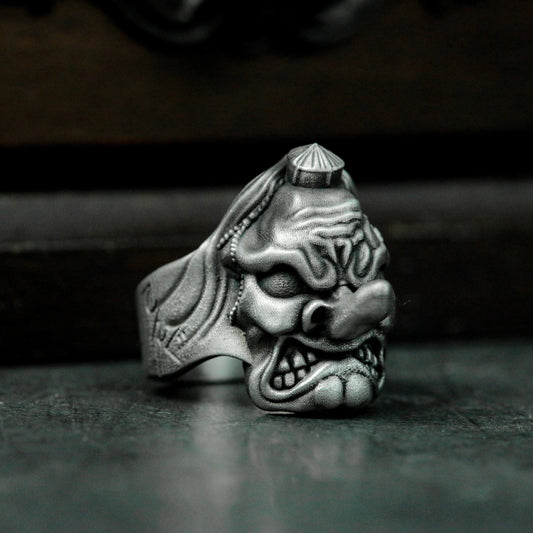 Tengu Ring ¨C Handmade 925 Silver Japanese Spirit Band