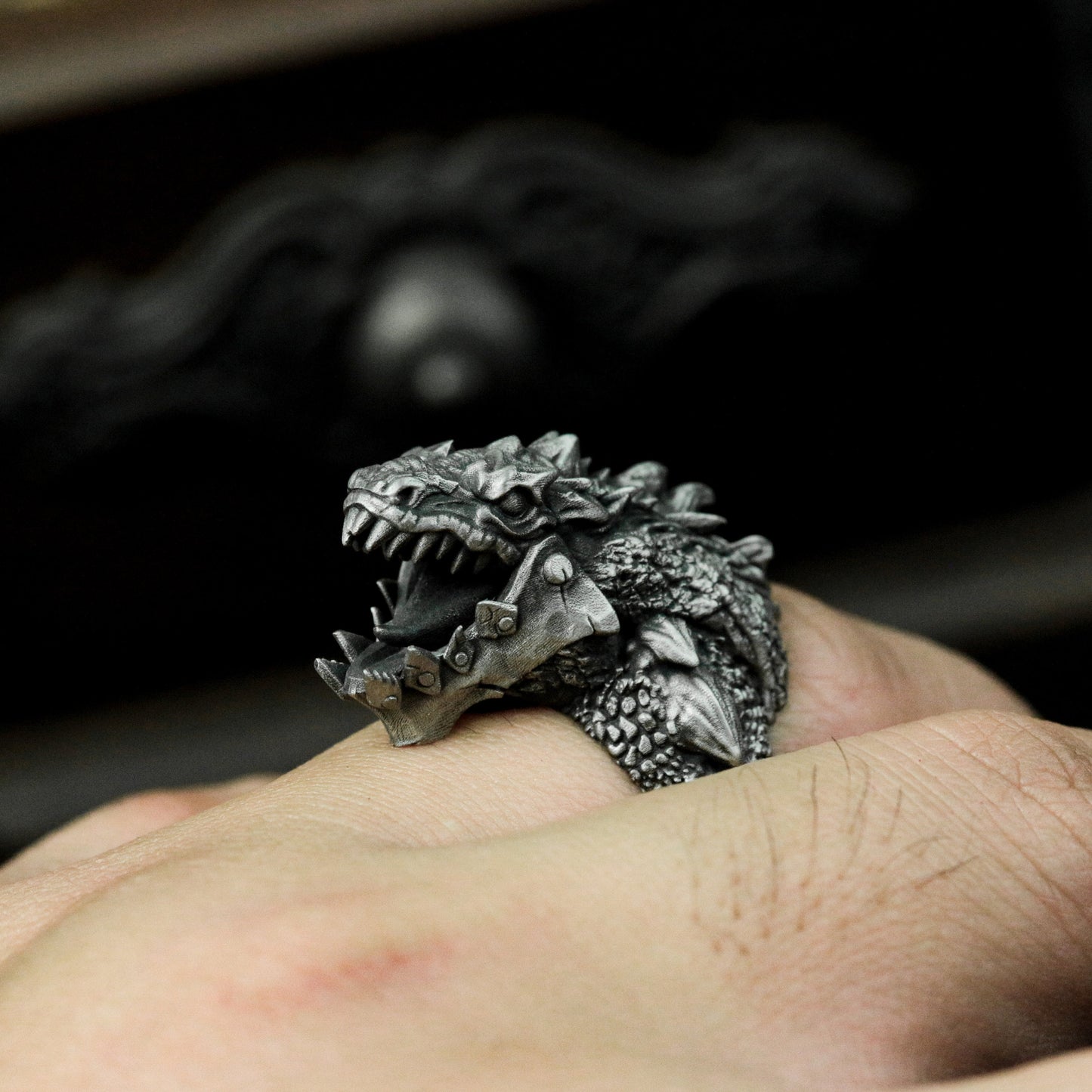 Tyrannosaurus Bone Ring - 925 Sterling Silver Handmade