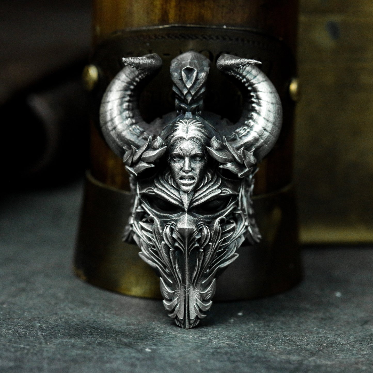 Horned Elder Pendant ¨C 925 Silver Handmade