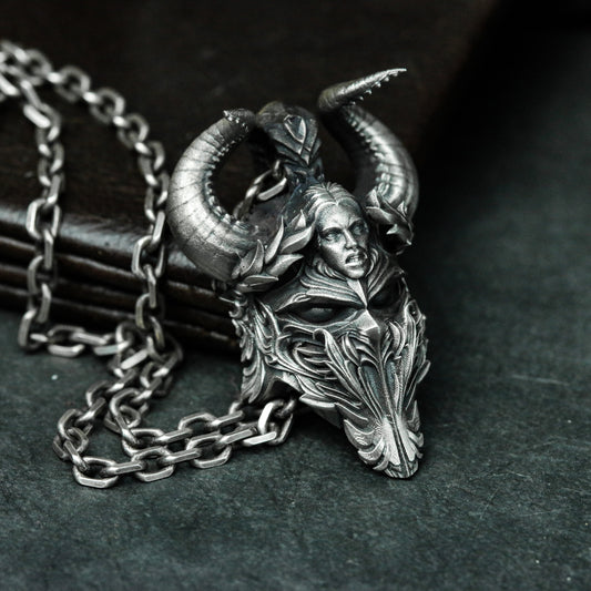 Horned Elder Pendant ¨C 925 Silver Handmade