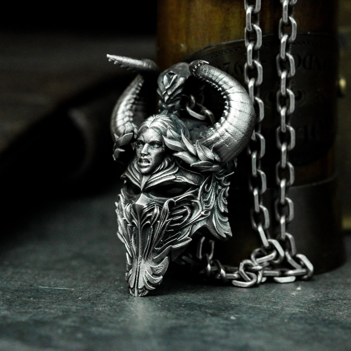 Horned Elder Pendant ¨C 925 Silver Handmade