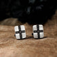 Square Cross Skull Cufflinks - 925 Silver Handmade