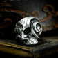 One-Eyed Swirl Skull Ring - 925 Silver Handmade