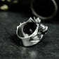 Hyena Trio Ring ¨C Handmade 925 Silver Snarling Pack Band