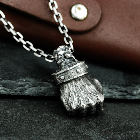 Five Goat Heads Pendant ¨C 925 Silver Handmade