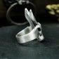 Rabbit Minimalist Ring ¨C 925 Silver Handmade