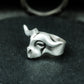 Bull Skull Ring ¨C 925 Silver Handmade