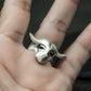 Bull Skull Ring ¨C 925 Silver Handmade