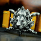 Lion Head Bracelet ¨C Handmade 925 Silver King of Jungle Wristband