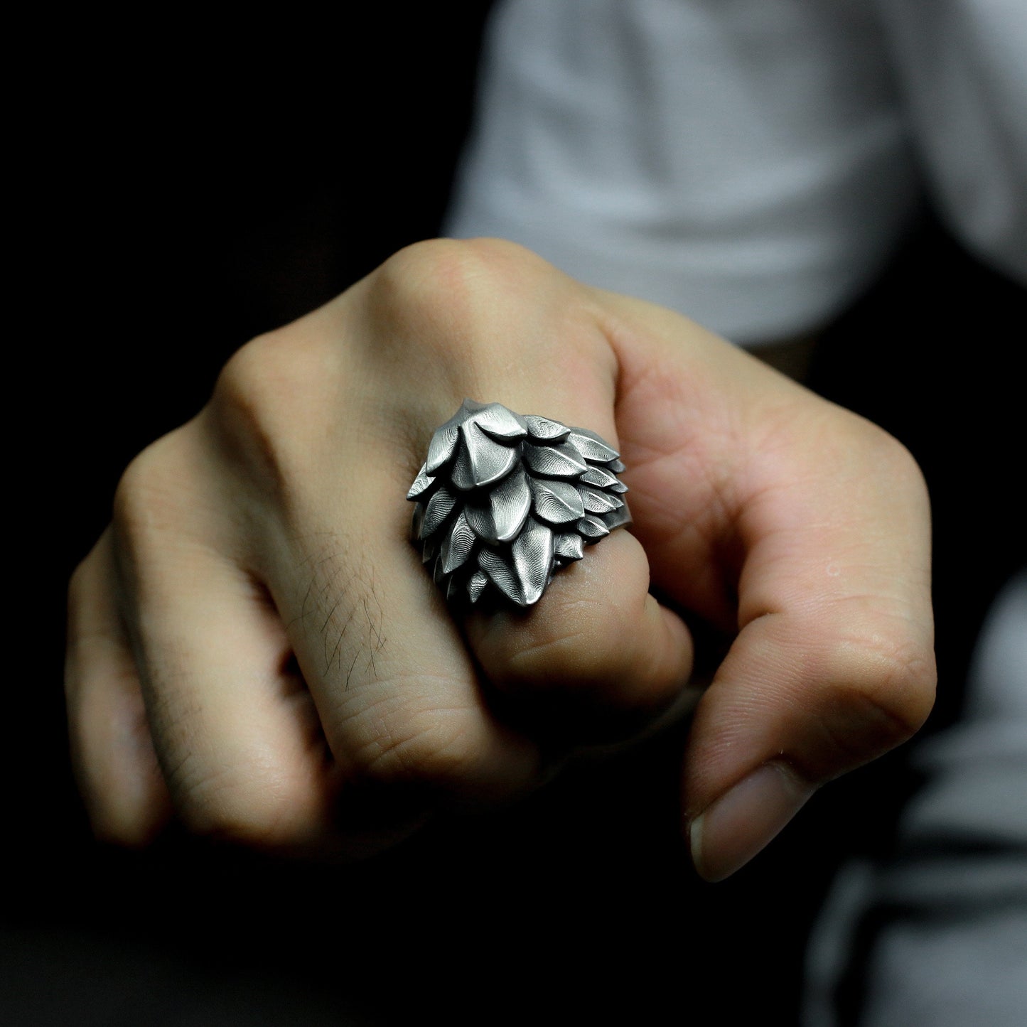 Dragon Scale Ring ¨C 925 Sterling Silver Handmade