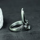 Red-Eyed Bunny Ring ¨C Handmade 925 Silver Dark Forest Band