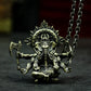 Multi-Armed Deity Pendant ¨C 925 Silver Handmade