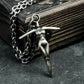 Nude Girl Cross Pendant - 925 Silver Handmade